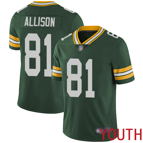 Green Bay Packers Limited Green Youth 81 Allison Geronimo Home Jersey Nike NFL Vapor Untouchable